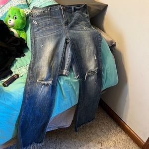 Rise distressed flares